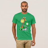Mr Lucky. Funny Giraffe St.Patrick's Day T-shirt (Voorkant volledig)