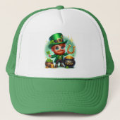 Mr. Lucky St Patrick's Day Leprechaun Trucker Pet (Voorkant)