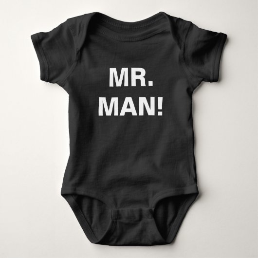 Mr Man baby boy shirt, bodysuit, jumper Romper (Voorkant)