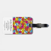 Mr. Mannen en Miss Little Miss | Heldere glimlende Bagagelabel (Achterkant horizontaal)