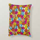 Mr. Mannen en Miss Little Miss | Heldere glimlende Decoratief Kussen (Achterkant (Verticaal))