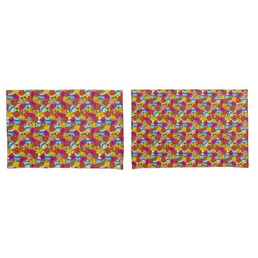 Mr. Mannen en Miss Little Miss | Heldere glimlende Kussensloop (Voorkant-Set)