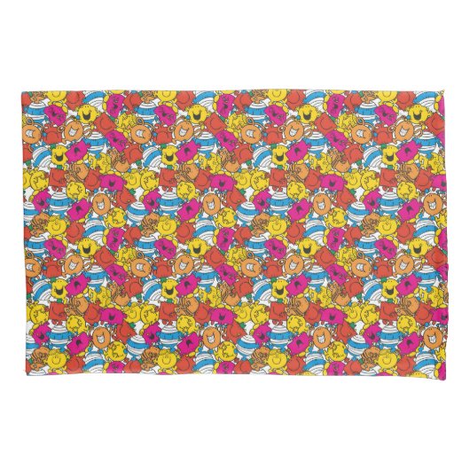 Mr. Mannen en Miss Little Miss | Heldere glimlende Kussensloop (Voorkant-Links)