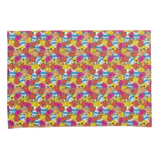 Mr. Mannen en Miss Little Miss | Heldere glimlende Kussensloop (Voorkant-Rechts)