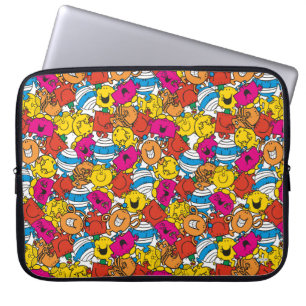 Mr. Mannen en Miss Little Miss Heldere glimlende Laptop Sleeve