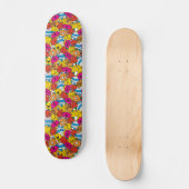 Mr. Mannen en Miss Little Miss | Heldere glimlende Skateboard (Voorkant)