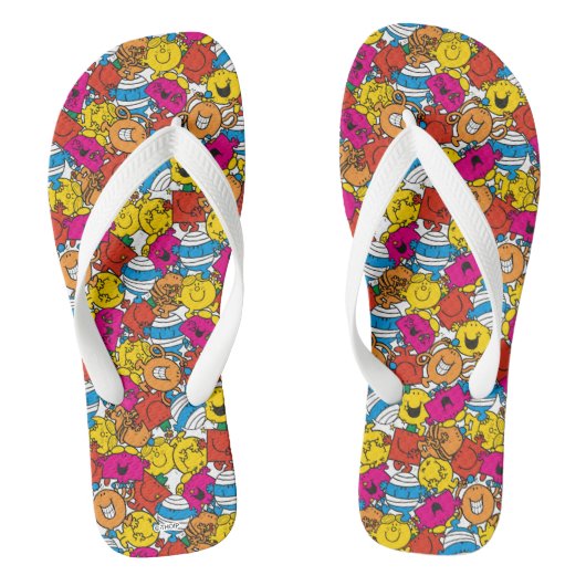 Mr. Mannen en Miss Little Miss | Heldere glimlende Teenslippers (Voetbed)