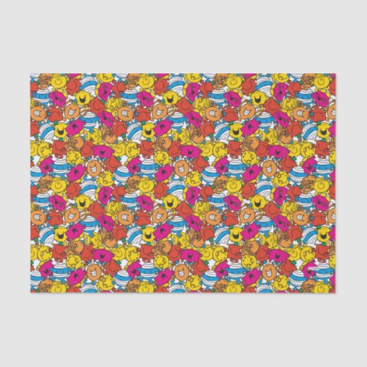 Mr. Mannen en Miss Little Miss | Heldere glimlende Tissuepapier (Voorkant)