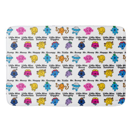 Mr. Mannen en Miss Little Miss | Karakternamen Badmat (Voorkant)