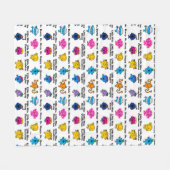 Mr. Mannen en Miss Little Miss | Karakternamen Fleece Deken (Voorkant (Horizontaal))