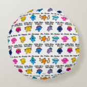 Mr. Mannen en Miss Little Miss | Karakternamen Rond Kussen (Achterkant)