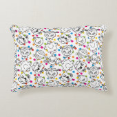 Mr. Mannen en Miss Little Miss | Rainbow Polka Dot Accent Kussen (Voorkant)