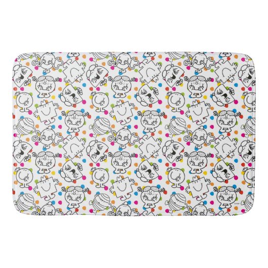 Mr. Mannen en Miss Little Miss | Rainbow Polka Dot Badmat (Voorkant)