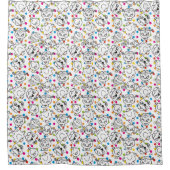 Mr. Mannen en Miss Little Miss | Rainbow Polka Dot Douchegordijn (Voorkant)