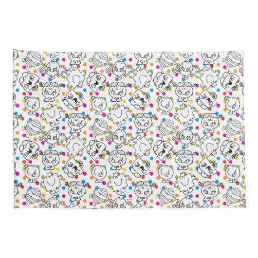 Mr. Mannen en Miss Little Miss | Rainbow Polka Dot Kussensloop (Achterkant-Rechts)