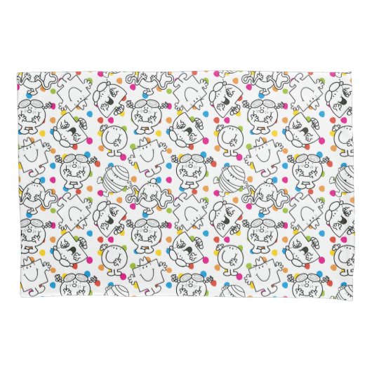 Mr. Mannen en Miss Little Miss | Rainbow Polka Dot Kussensloop (Voorkant-Links)