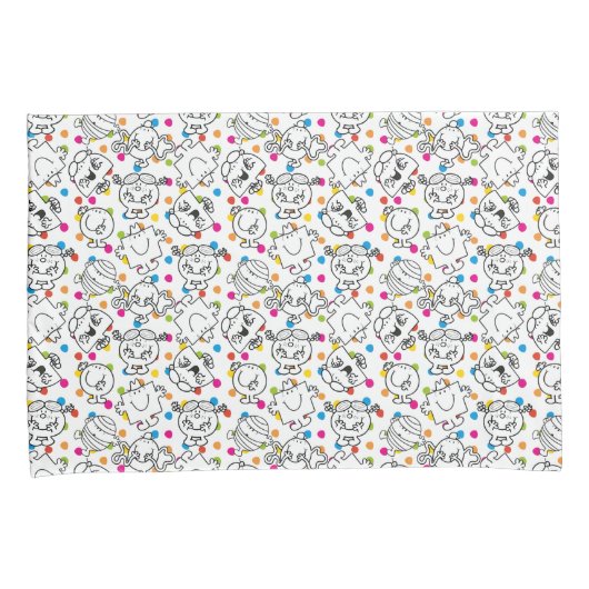 Mr. Mannen en Miss Little Miss | Rainbow Polka Dot Kussensloop (Voorkant-Rechts)