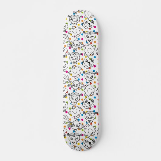 Mr. Mannen en Miss Little Miss | Rainbow Polka Dot Skateboard (Voorkant)