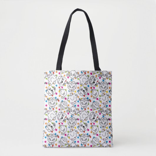 Mr. Mannen en Miss Little Miss | Rainbow Polka Dot Tote Bag (Voorkant)