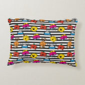 Mr. Mannen en Miss Little Miss | Stripesatroon Accent Kussen (Achterkant)