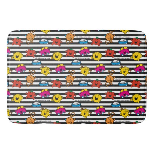 Mr. Mannen en Miss Little Miss | Stripesatroon Badmat (Voorkant)