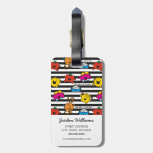 Mr. Mannen en Miss Little Miss   Stripesatroon Bagagelabel