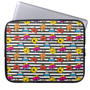 Mr. Mannen en Miss Little Miss Stripesatroon Laptop Sleeve
