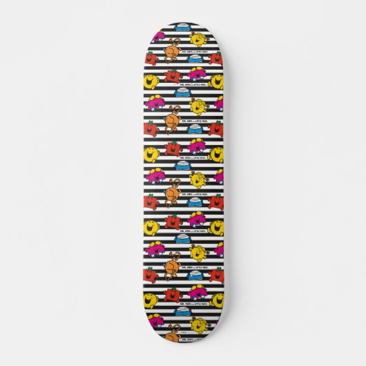 Mr. Mannen en Miss Little Miss | Stripesatroon Skateboard (Voorkant)