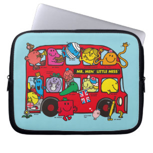 Mr. Mannen & Little Miss Bus Laptop Sleeve