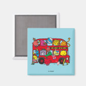 Mr. Mannen & Little Miss Bus Magneet (Voorkant / Achterkant)