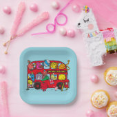 Mr. Mannen & Little Miss Bus Papieren Bordje (Feest)