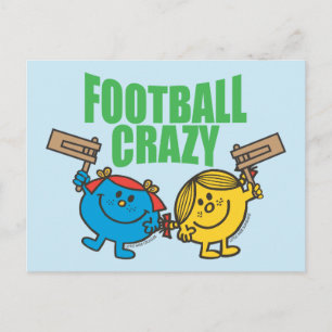 Mr Mannen Little Miss Football Crazy Briefkaart