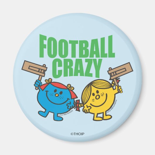 Mr Mannen Little Miss Football Crazy Magneet (Voorkant)