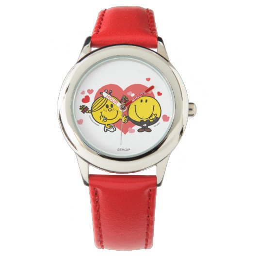 Mr Mannen Little Miss Happy Sunshine Wedding Horloge (Voorkant)