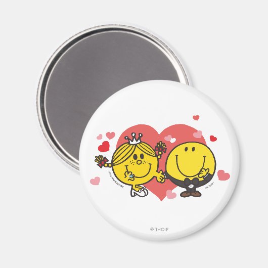 Mr Mannen Little Miss Happy Sunshine Wedding Magneet (Voorkant / Achterkant)
