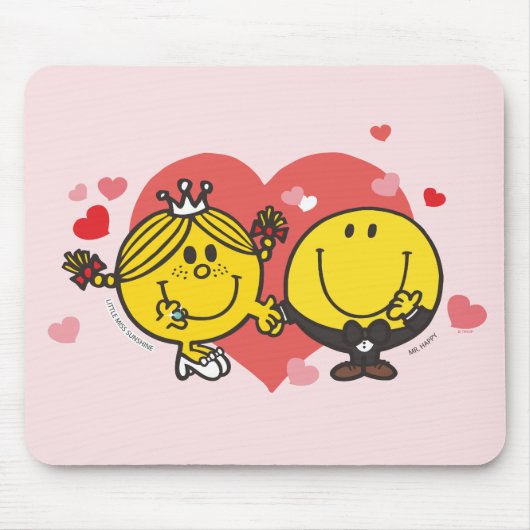 Mr Mannen Little Miss Happy Sunshine Wedding Muismat (Voorkant)