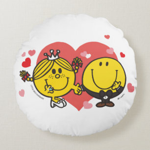 Mr Mannen Little Miss Happy Sunshine Wedding Rond Kussen