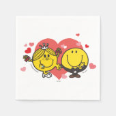 Mr Mannen Little Miss Happy Sunshine Wedding Servetten (Voorkant)
