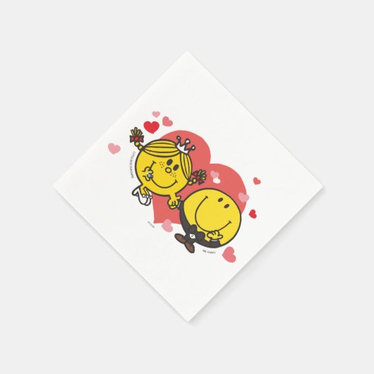 Mr Mannen Little Miss Happy Sunshine Wedding Servetten (Hoek)