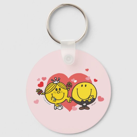 Mr Mannen Little Miss Happy Sunshine Wedding Sleutelhanger (Voorkant)
