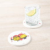 Mr Mannen Little Miss Happy Sunshine Wedding Zandsteen Onderzetter (Zijkant)