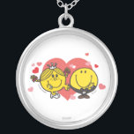 Mr Mannen Little Miss Happy Sunshine Wedding Zilver Vergulden Ketting<br><div class="desc">Vier uw speciale dag met dit vrolijke en stralende "Happy Sunshine" trouwontwerp. Met een heldere en levendige zon illustratie met een grillig lettertype,  is dit ontwerp perfect voor het toevoegen van een vleugje vreugde en geluk aan uw bruiloft briefpapier,  decoraties en gunsten.</div>
