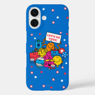Mr Mannen Little Miss Let's Go Vote! iPhone 16 Hoesje
