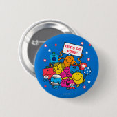 Mr Mannen Little Miss Let's Go Vote! Ronde Button 5,7 Cm (Voorkant /achterkant)