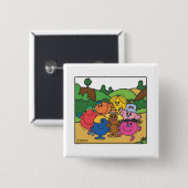 Mr. Mannen & Little Miss Moederdag Vierkante Button 5,1 Cm (Voorkant /achterkant)