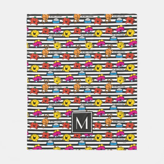 Mr. Mannen & Little Miss | streepjespatroon | Mono Fleece Deken (Voorkant)