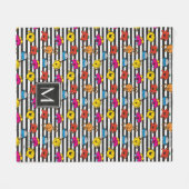 Mr. Mannen & Little Miss | streepjespatroon | Mono Fleece Deken (Voorkant (Horizontaal))
