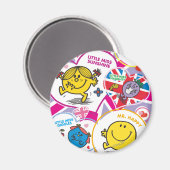 Mr. Mannen & Little Miss UK Hearts Magneet (Voorkant / Achterkant)