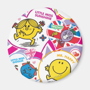 Mr. Mannen & Little Miss UK Hearts Magneet
