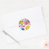 Mr. Mannen & Little Miss UK Hearts Ronde Sticker (Envelop)